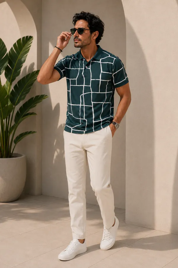 Tshirtsbuddy_Mens_Abstract_Geometric_Print_Polo_Shirt_-_Dark_Teal