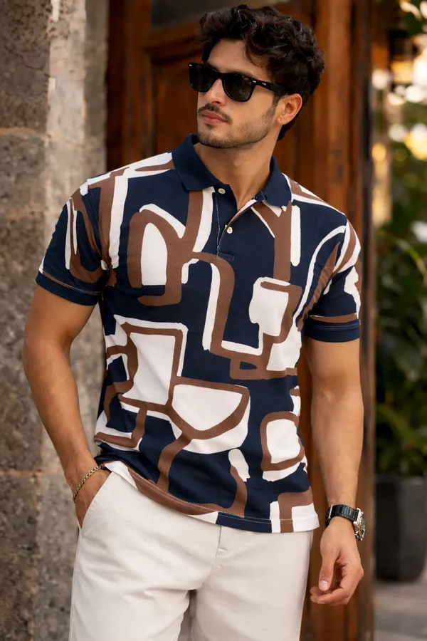 tshirtsbuddy_Men's_Geometric_Brushstroke_Pattern_Polo_T-Shirt