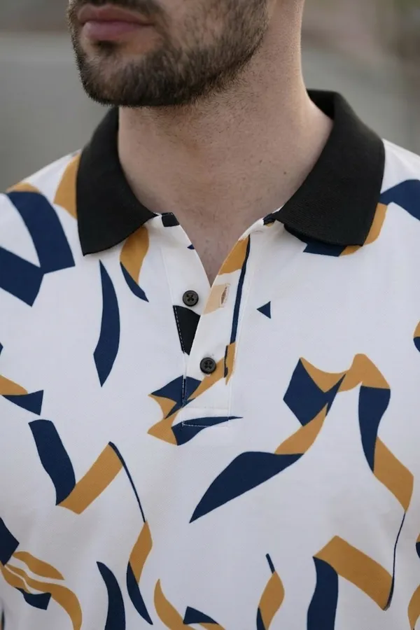 Tshirtsbuddy_Men's_Geometric_Ribbon_Pattern_Polo_T-Shirt