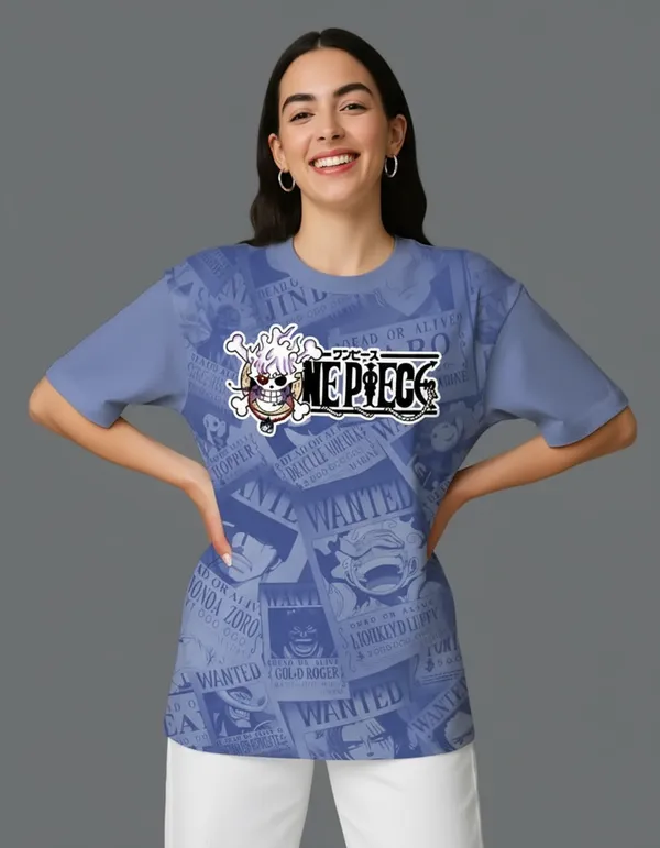 Blue_Premium_Fabric_Printed_Oversized_Fit_T_Shirt_For_Women