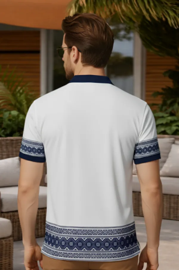 White_Premium_Fabric_Regular_Printed_Polo_T_Shirt_For_Men
