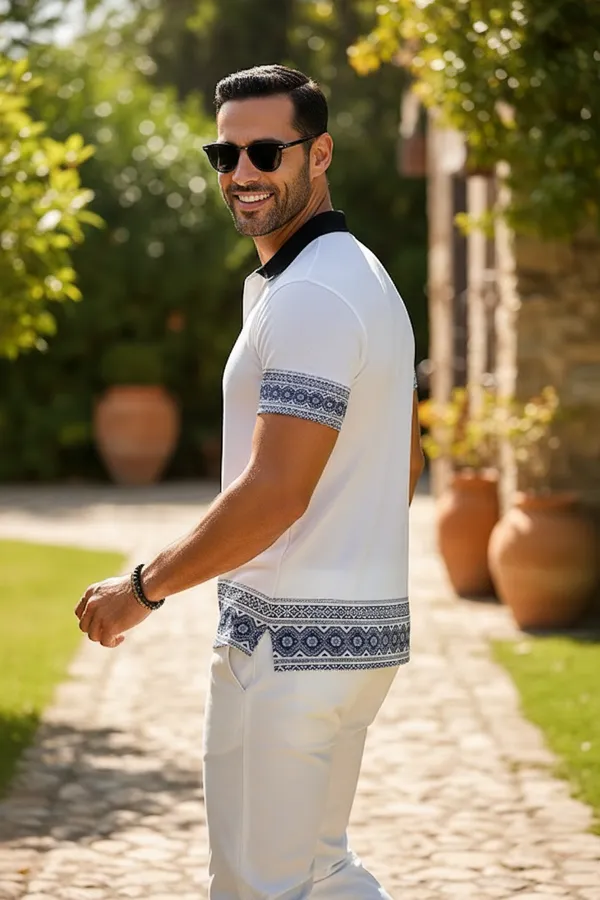 White_Premium_Fabric_Regular_Printed_Polo_T_Shirt_For_Men