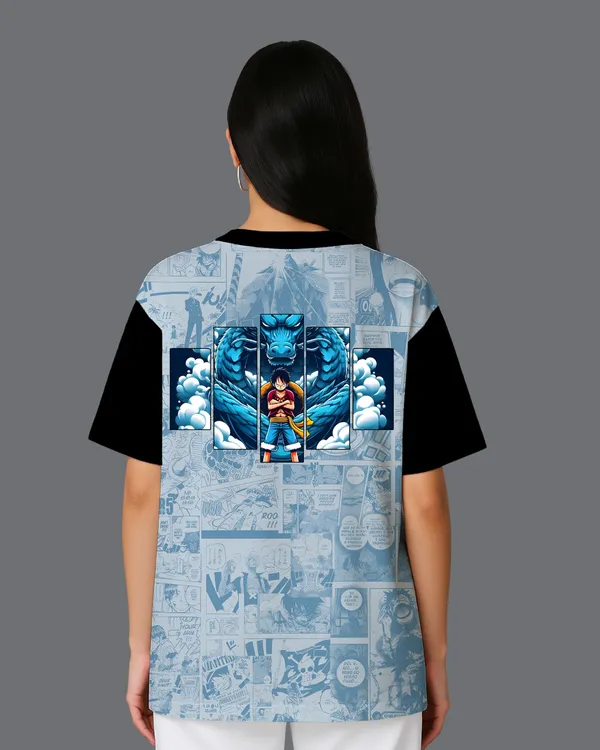 Blue_Premium_Fabric_Printed_Oversized_Fit_T_Shirt_For_Women