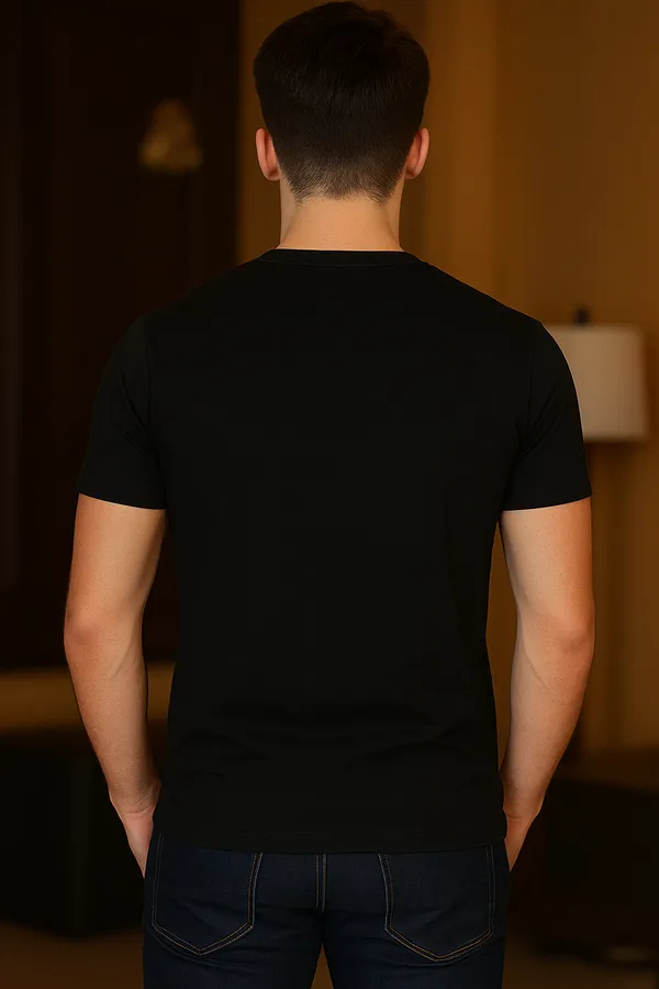 Black_Customized_Half_Sleeve_Men's_Premium_Fabric_T-Shirt