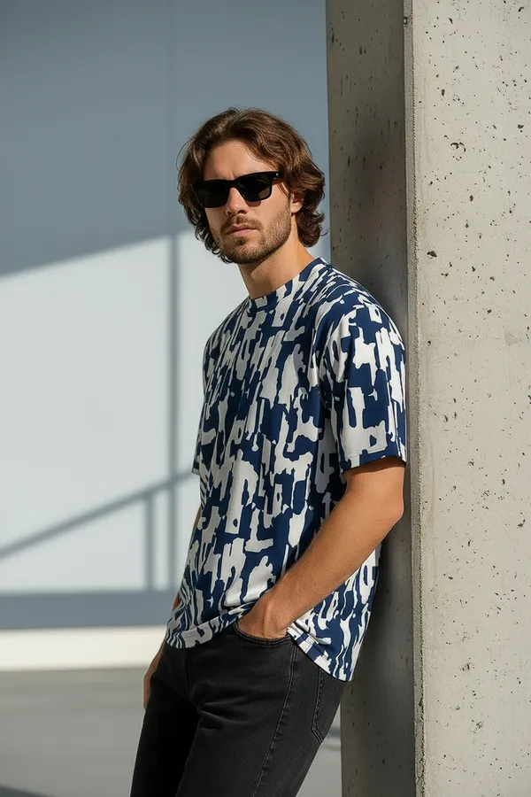 Blue_Premium_Fabric_Oversized_Printed_T_Shirt_For_Men