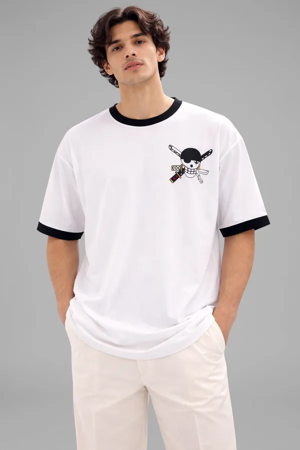 White_Premium_Fabric_Oversized_Printed_T_Shirt_For_Men