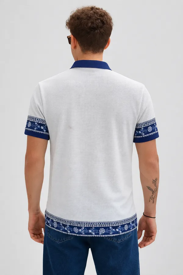 White_Premium_Fabric_Regular_Printed_Polo_T_Shirt_For_Men