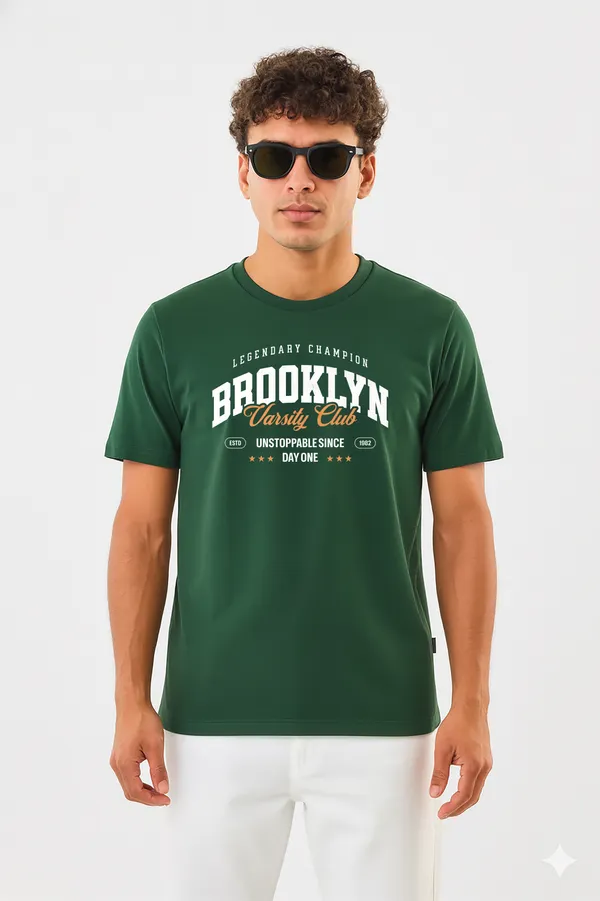 Dark_Green_Premium_Cotton_Fabric_Regular_Round_Neck_T_Shirt_For_Men