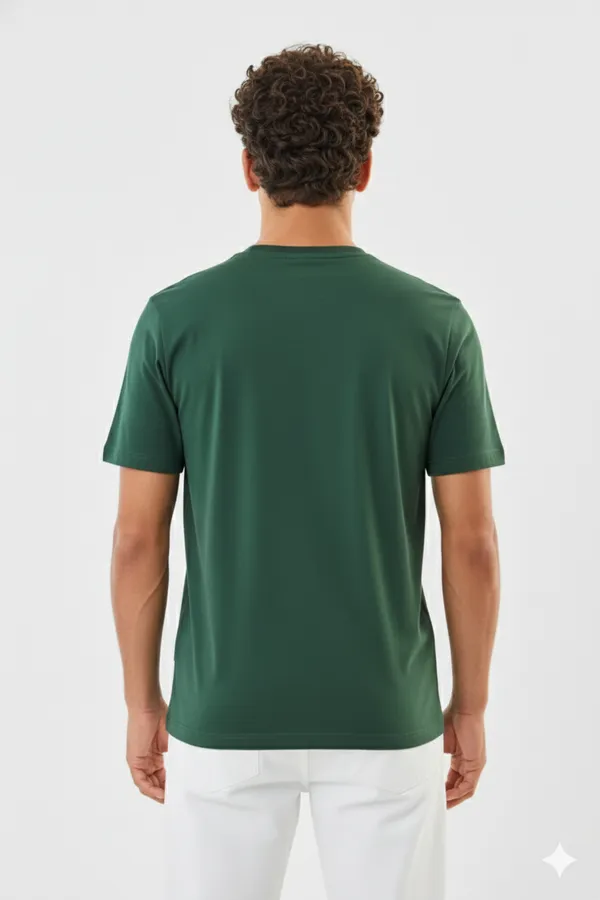 Dark_Green_Premium_Cotton_Fabric_Regular_Round_Neck_T_Shirt_For_Men
