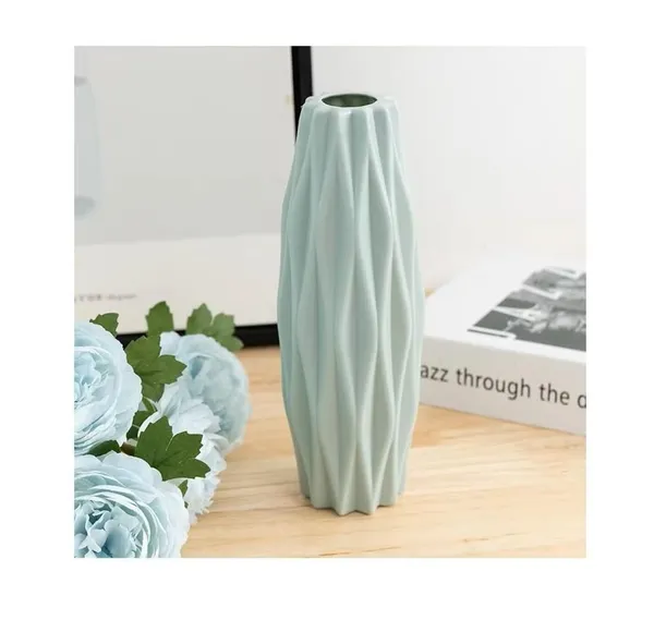 Blue_Modern_Textured_Decorative_Vase__|_Lightweight_&_Customizable_21cm