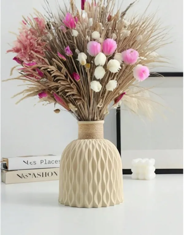 Premium_Decorative_Beige_Vase_(Only_Vase_No_Flowers)