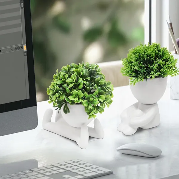Pack_Of_4_White_Human_Shaped_Planter_Pots_With_Artificial_Plants_Minimalist_Decorative_Figurine_Planters_For_Home_Or_Office_Decor_(17_cm)