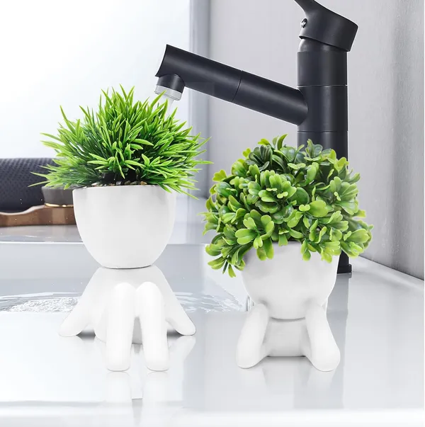 Pack_Of_4_White_Human_Shaped_Planter_Pots_With_Artificial_Plants_Minimalist_Decorative_Figurine_Planters_For_Home_Or_Office_Decor_(17_cm)
