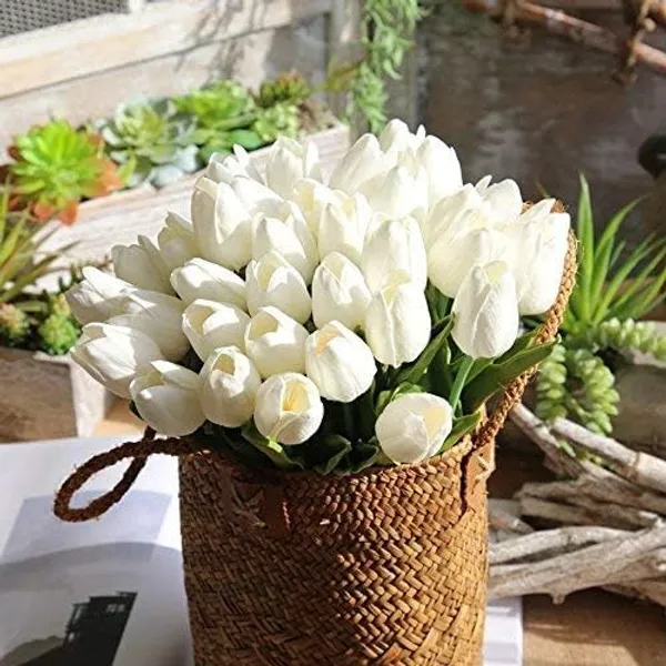Artificial_Tulip_Flowers_Bunch_Set_of_5_Stems_|_Real_Touch_White_Tulips_for_Home_Decor,_Table_Centrepiece,_Office_&_Gifting