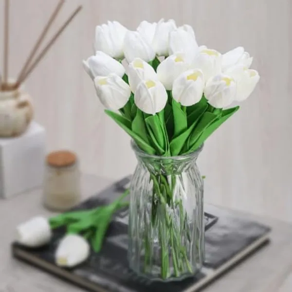 Artificial_Tulip_Flowers_Bunch_Set_of_5_Stems_|_Real_Touch_White_Tulips_for_Home_Decor,_Table_Centrepiece,_Office_&_Gifting