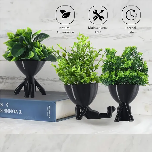 Pack_Of_3_Black_Cute_Human_Shaped_Planter_Pots_With_Artificial_Plants_Modern_Decorative_Figurine_Planters_For_Home_Or_Office