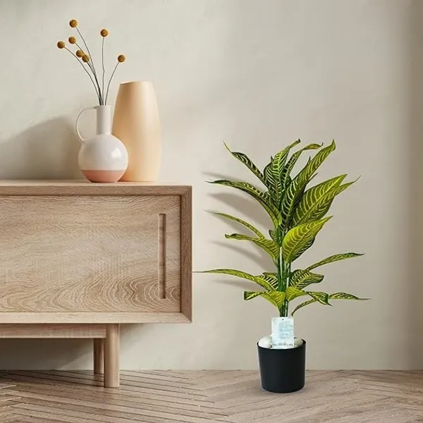 2_Feet_JJ_HOMES_Artificial_Yellow_Dieffenbachia_Plant_with_Pot_28_Inch_Decorative_Faux_Plant_for_Home_&_Office_Decor