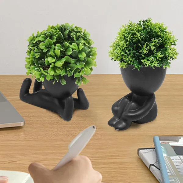 Pack_Of_4_Black_Cute_Human_Shaped_Planter_Pots_With_Artificial_Plants_Modern_Decorative_Figurine_Planters_For_Home_Or_Office