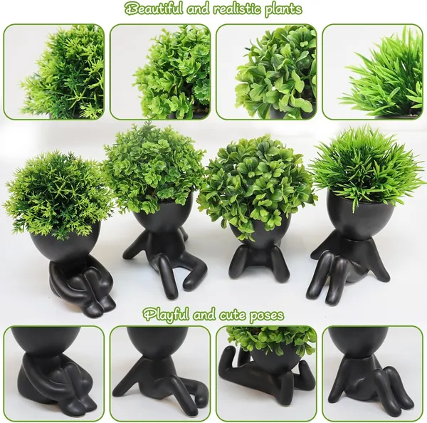 Pack_Of_4_Black_Cute_Human_Shaped_Planter_Pots_With_Artificial_Plants_Modern_Decorative_Figurine_Planters_For_Home_Or_Office