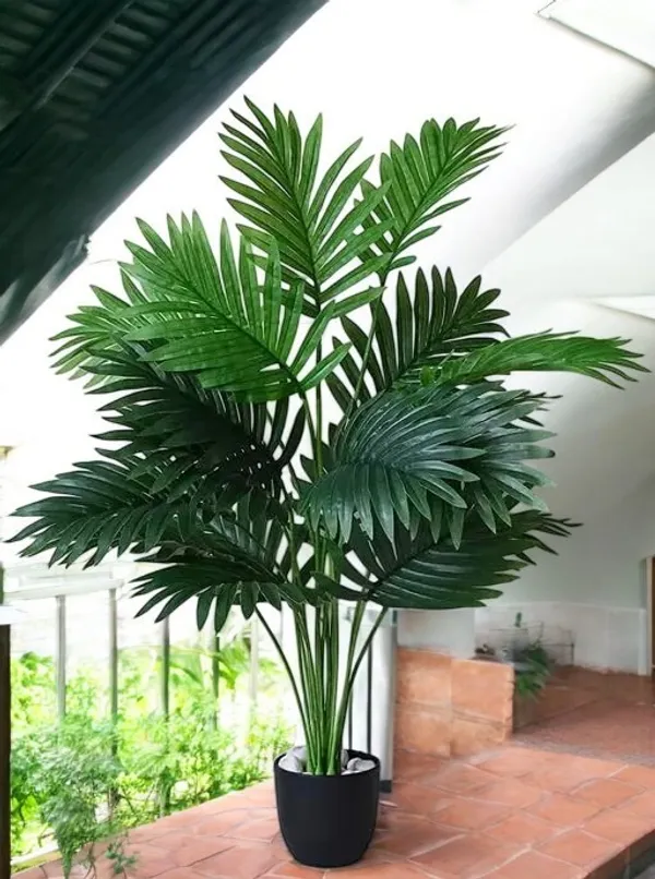 2.5_Feet_Lifelike_Artificial_Palm_Plant_in_Matte_Black_Pot_Elegant_Green_Decor_for_Indoors