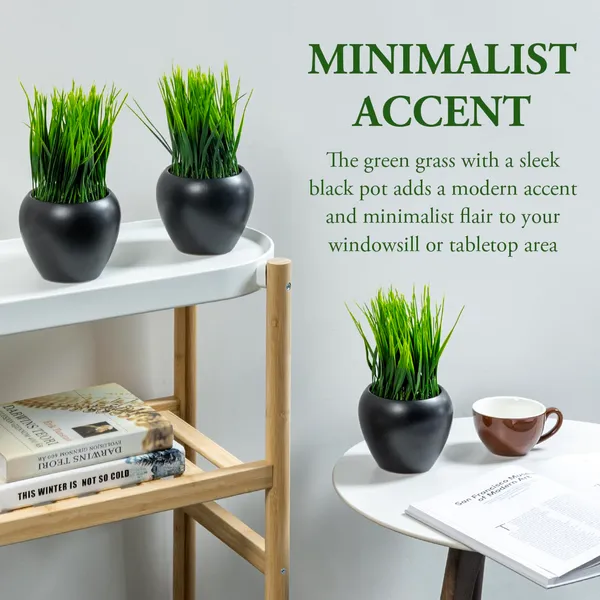 Pack_Of_3_Black_Artificial_Grass_Plants_In_Round_Pots_Life_Like_Faux_For_Home_&_Office_Decor