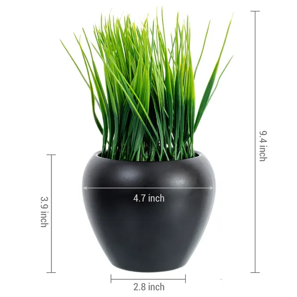 Pack_Of_3_Black_Artificial_Grass_Plants_In_Round_Pots_Life_Like_Faux_For_Home_&_Office_Decor