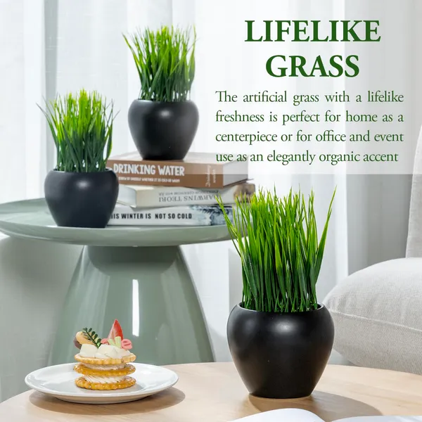 Pack_Of_3_Black_Artificial_Grass_Plants_In_Round_Pots_Life_Like_Faux_For_Home_&_Office_Decor