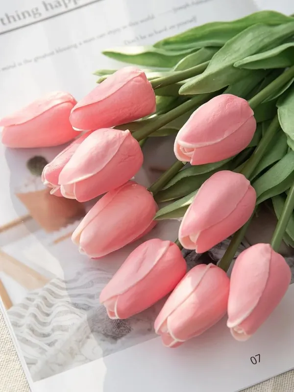 Artificial_Tulip_Flowers_Bunch_Set_of_5_Stems_|_Real_Touch_Pink_Tulips_for_Home_Decor,_Table_Centrepiece,_Office_&_Gifting