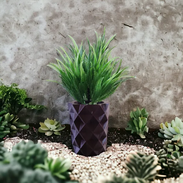 Brown_Artificial_Plant_In_Geometric_Planter_Modern_Faux_Succulent_For_Home_Or_Office_Decor