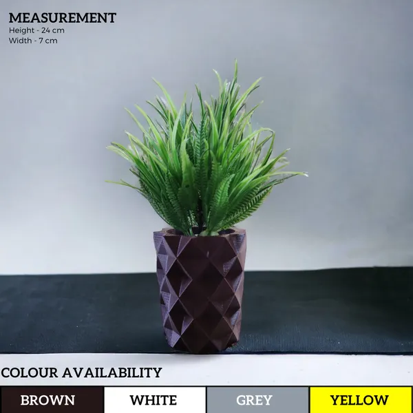 Brown_Artificial_Plant_In_Geometric_Planter_Modern_Faux_Succulent_For_Home_Or_Office_Decor