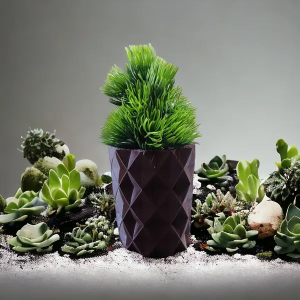 Brown_Artificial_Plant_In_Geometric_Planter_Modern_Faux_Succulent_For_Home_Or_Office_Decor