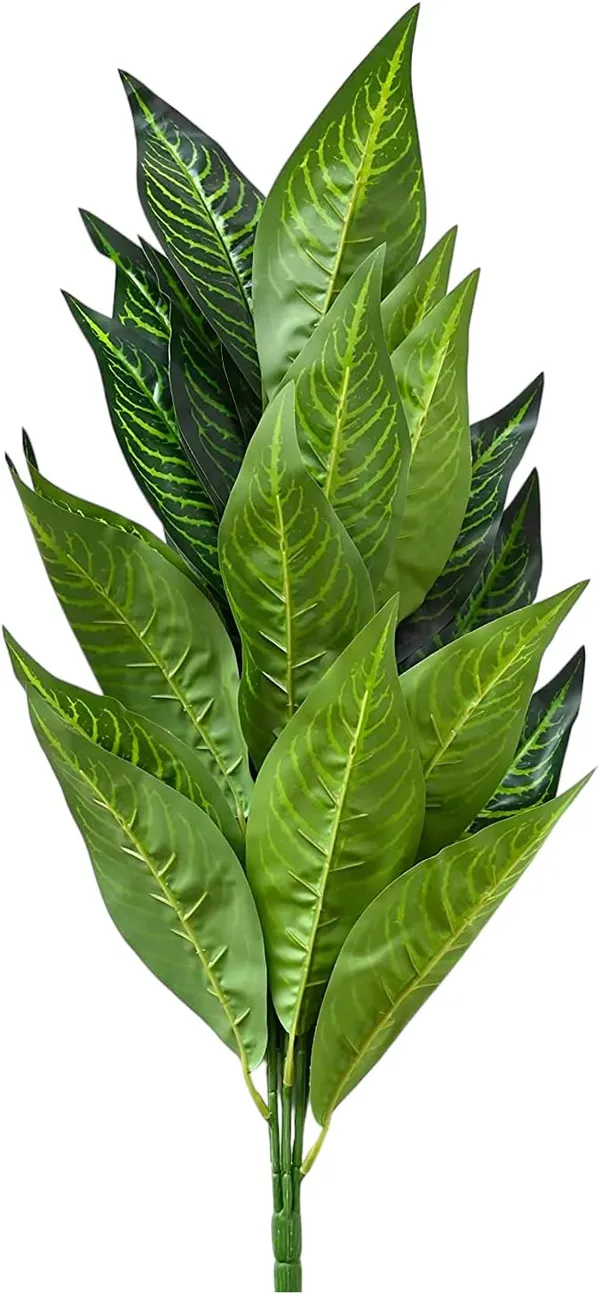 2_Feet_Elegant_Artificial_Dieffenbachia_Plant_in_Modern_Grey_Pot_Realistic_Green_Foliage