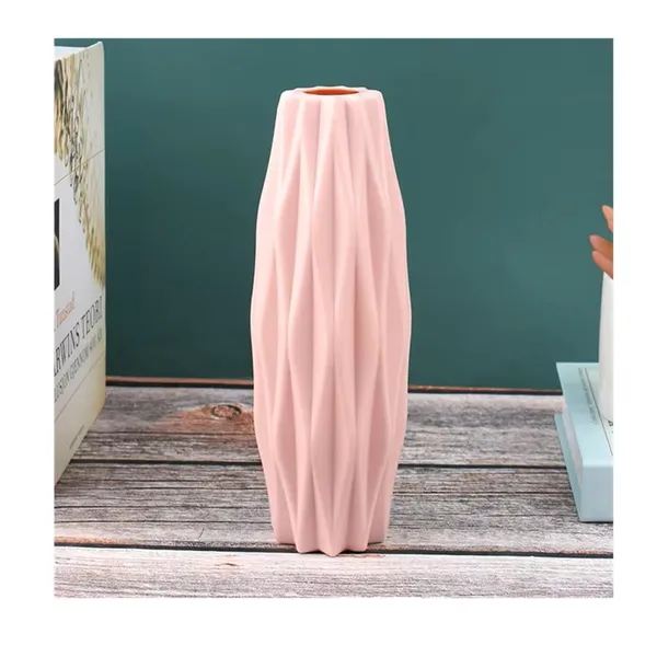 Pink_Modern_Textured_Decorative_Vase_|_Lightweight_&_Customizable_21cm