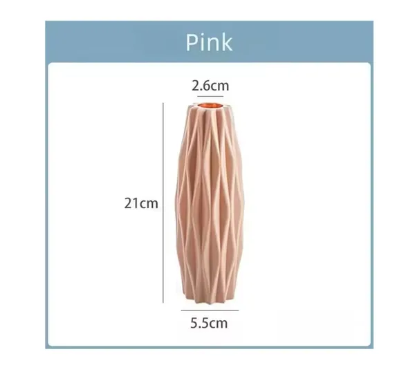 Pink_Modern_Textured_Decorative_Vase_|_Lightweight_&_Customizable_21cm