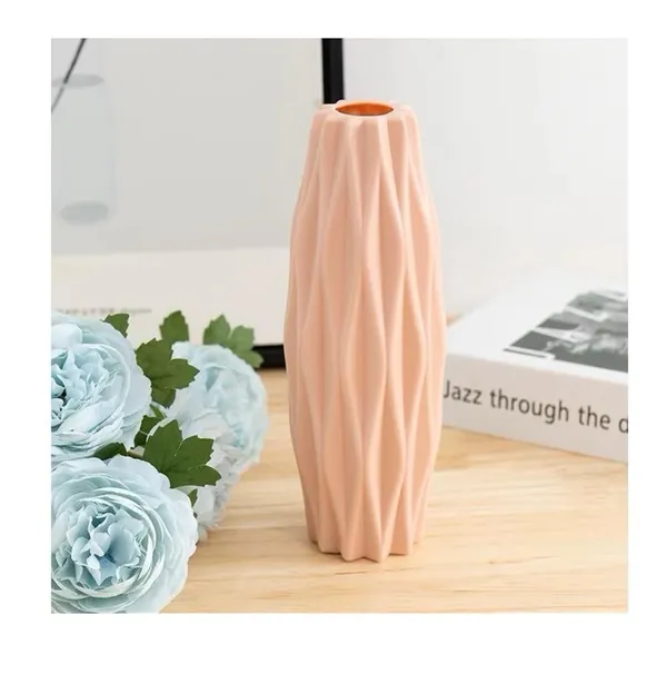 Pink_Modern_Textured_Decorative_Vase_|_Lightweight_&_Customizable_21cm