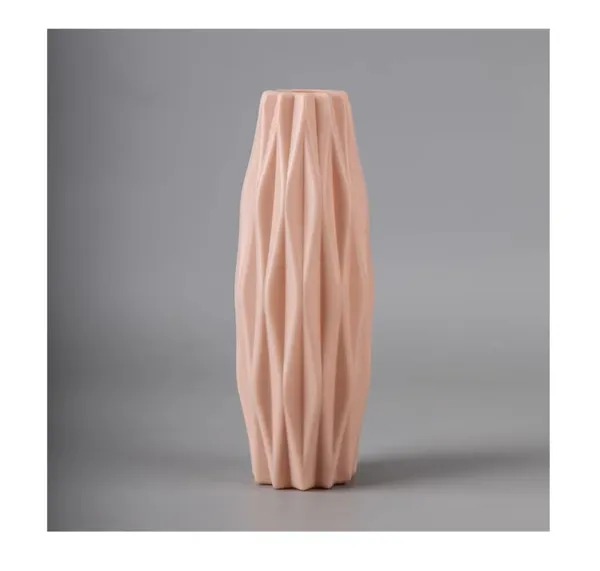 Pink_Modern_Textured_Decorative_Vase_|_Lightweight_&_Customizable_21cm