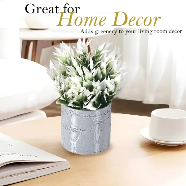Pack_Of_2_Grey_Textured_Cylinder_Planters_With_Faux_Flowers_Modern_Decorative_Pots_For_Home_Or_Office_Decor