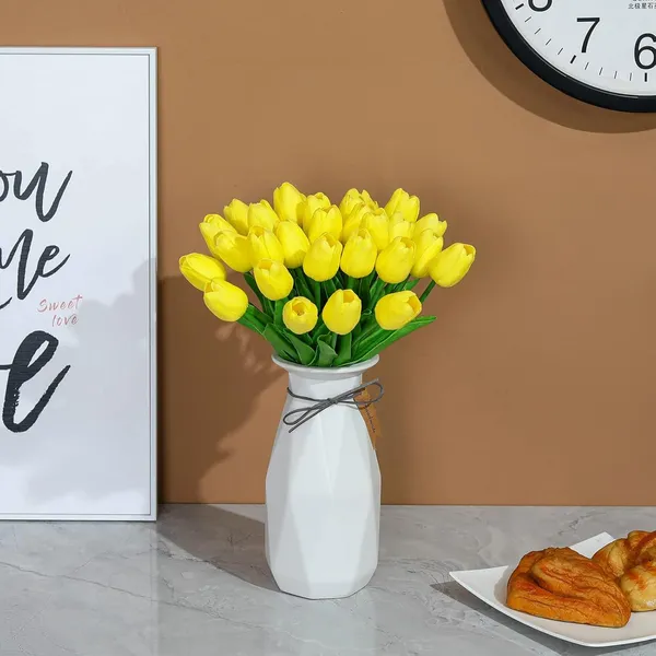 Artificial_Tulip_Flowers_Bunch_Set_of_5_Stems_|_Real_Touch_Yellow_Tulips_for_Home_Decor,_Table_Centrepiece,_Office_&_Gifting