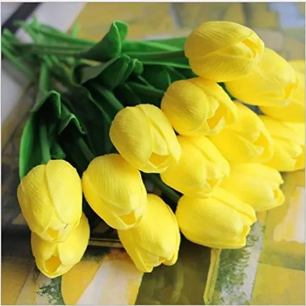 Artificial_Tulip_Flowers_Bunch_Set_of_5_Stems_|_Real_Touch_Yellow_Tulips_for_Home_Decor,_Table_Centrepiece,_Office_&_Gifting