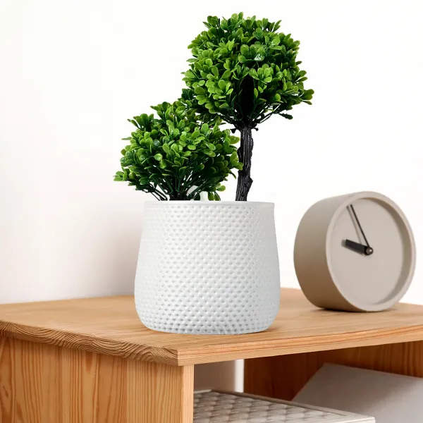 White_Artificial_Topiary_Tree_In_Textured_Pot_Small_Faux_Plant_For_Home_Or_Office_Decoration