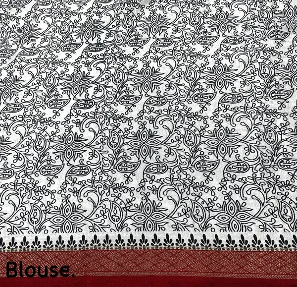 Balck_Madhubani_Style_Soft_Cotton_Saree_For_Women