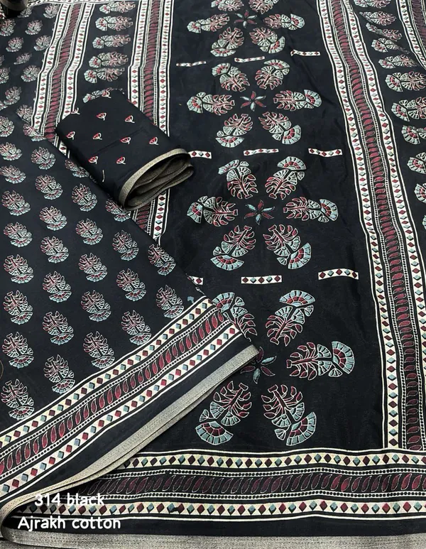 Black_Ajrakh_Printed_Cotton_Saree_For_Women