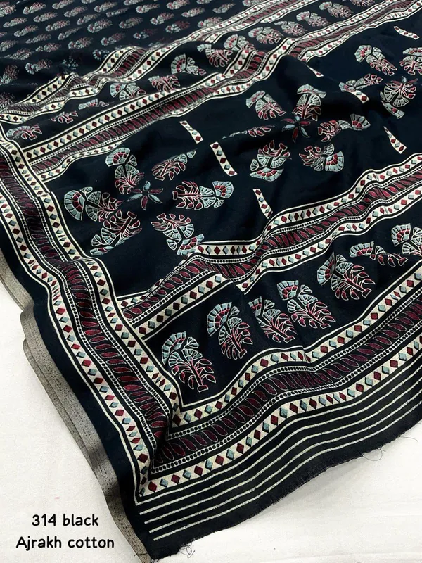 Black_Ajrakh_Printed_Cotton_Saree_For_Women