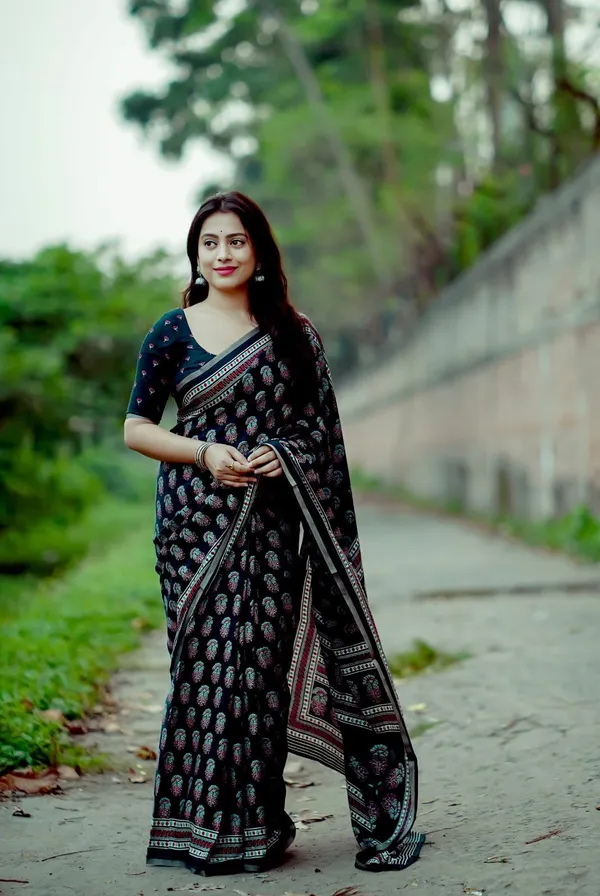 Black_Ajrakh_Printed_Cotton_Saree_For_Women