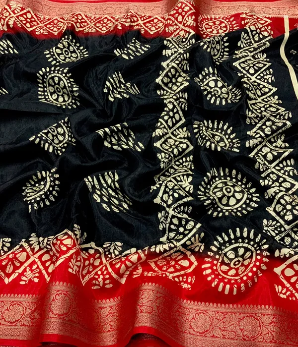 Black_Mohini_Cotton_Crape_Batik_Printed_Sarees_For_Women