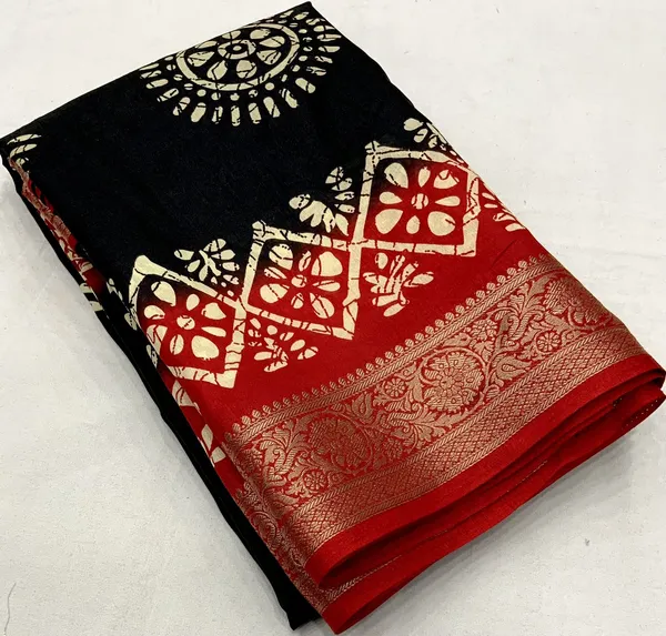 Black_Mohini_Cotton_Crape_Batik_Printed_Sarees_For_Women