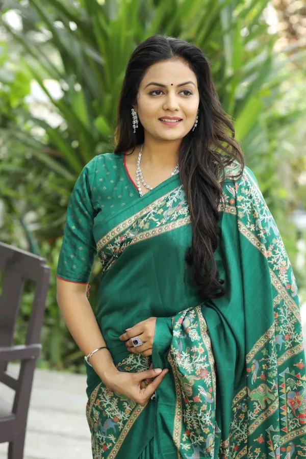 Green_Chanderi_Printed_Saree_For_Women