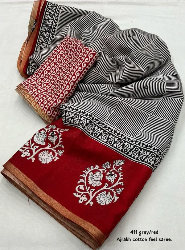 Grey_Ajrakh_Printed_Cotton_Saree_For_Women