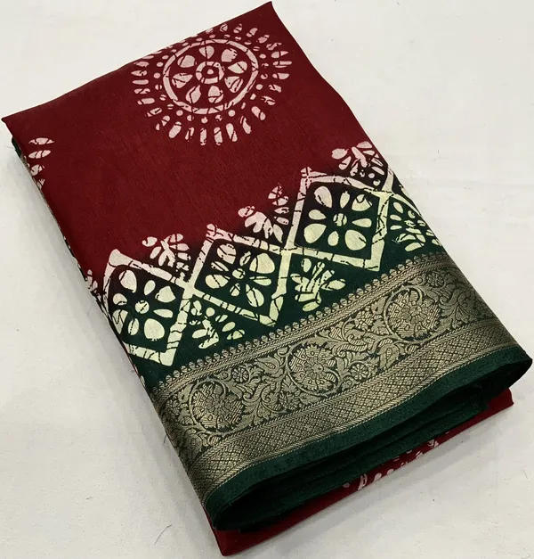 Maroon_Mohini_Cotton_Crape_Batik_Printed_Sarees_For_Women