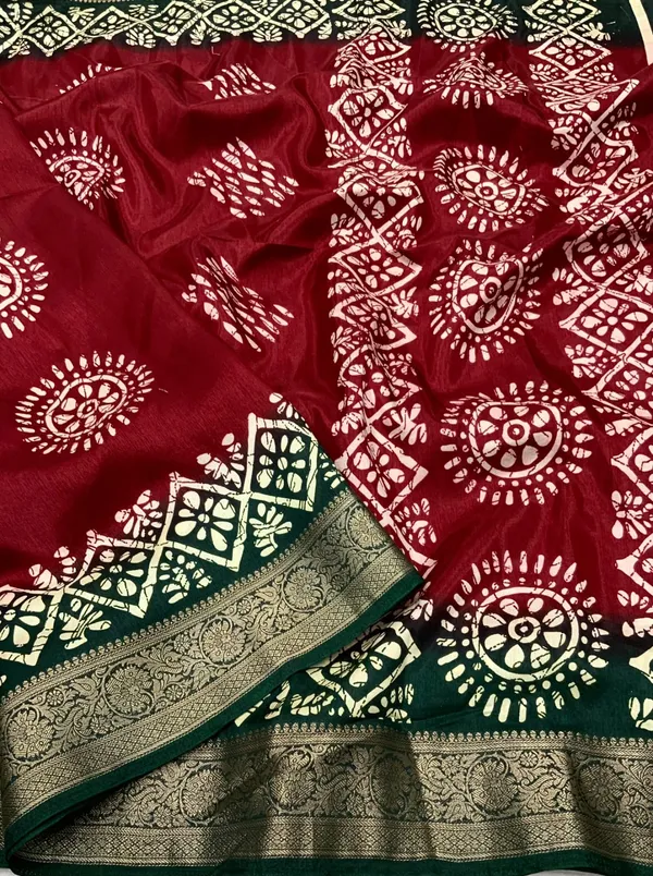 Maroon_Mohini_Cotton_Crape_Batik_Printed_Sarees_For_Women